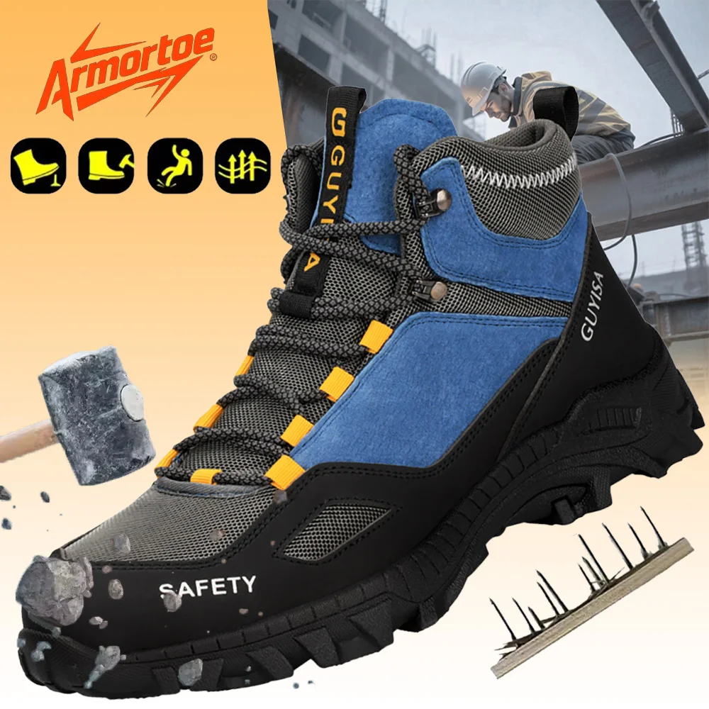 

ArmorToe New 4.0mm Kevlar Safety Shoes Men Anti-Impact Puncture Proof Abrasion Resistant All-Season Work Footwear #Armor2764