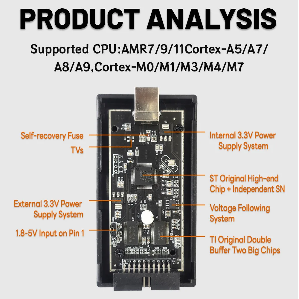 Imagem -03 - Emulador de Alta Velocidade para J-link Depurador Braço Jtag Usb V11 V11p Stm32f103c8t6 Stm Mcu v9