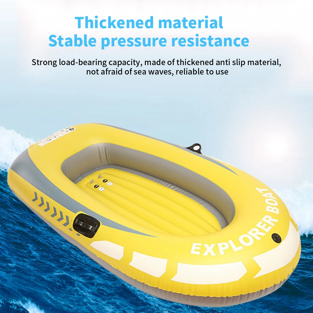 

Inflatable Boat Rubber Fishing Boat Raft With Oars Pump Canoe For Fishing PVC Double Rafting Diving Water Transport 192x113cm