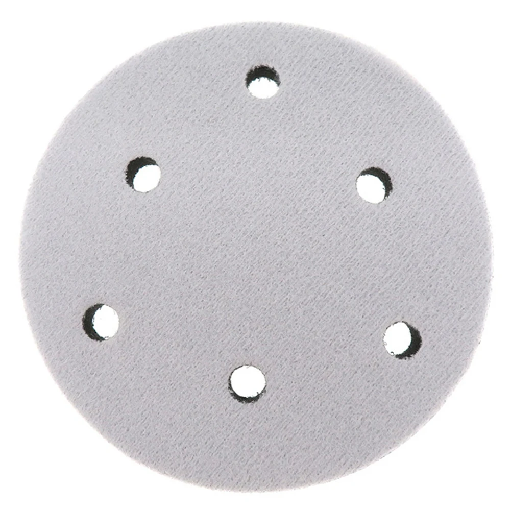 Tool Interface Pad Woodwork Cushion Buffer Pad Protection Sander White 1 Pcs 12.5mm 125mm 5 Inch 6-holes Black