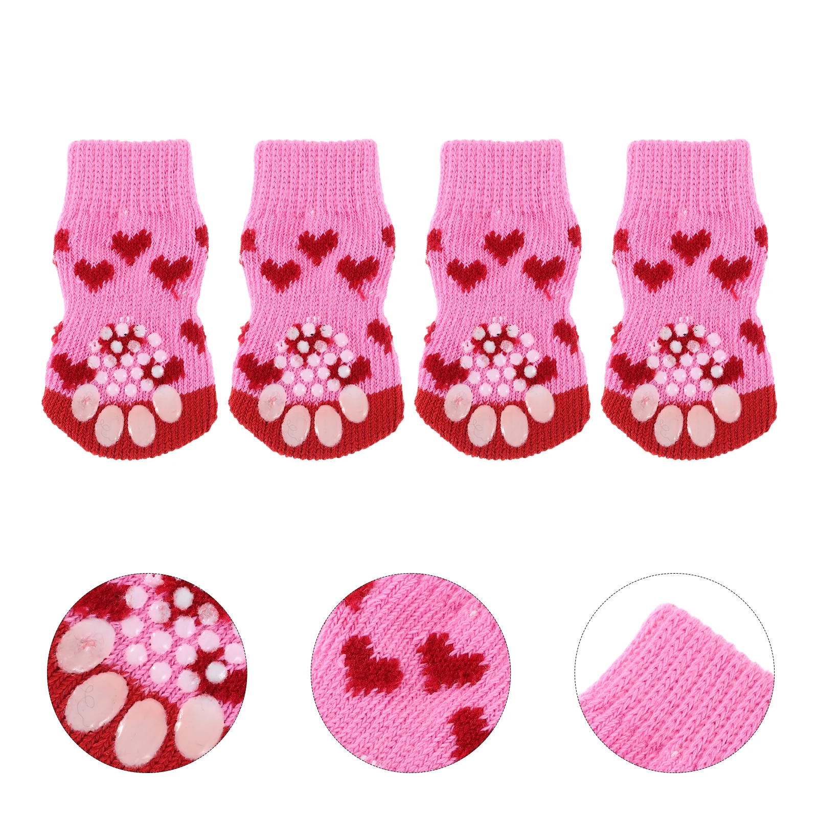 

8pcs Anti-Slip Dog Socks Pet Paw Protectors Non-S Boots For Small Medium Large Dogs Comfortable Breathable For Indoor Outdoor
