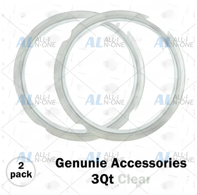 2 Pack 3 Quart / 3qt Genuine Pressure Cooker Replacement Food-safe Silicone Sealing Ring for Instant Pot Duo Mini