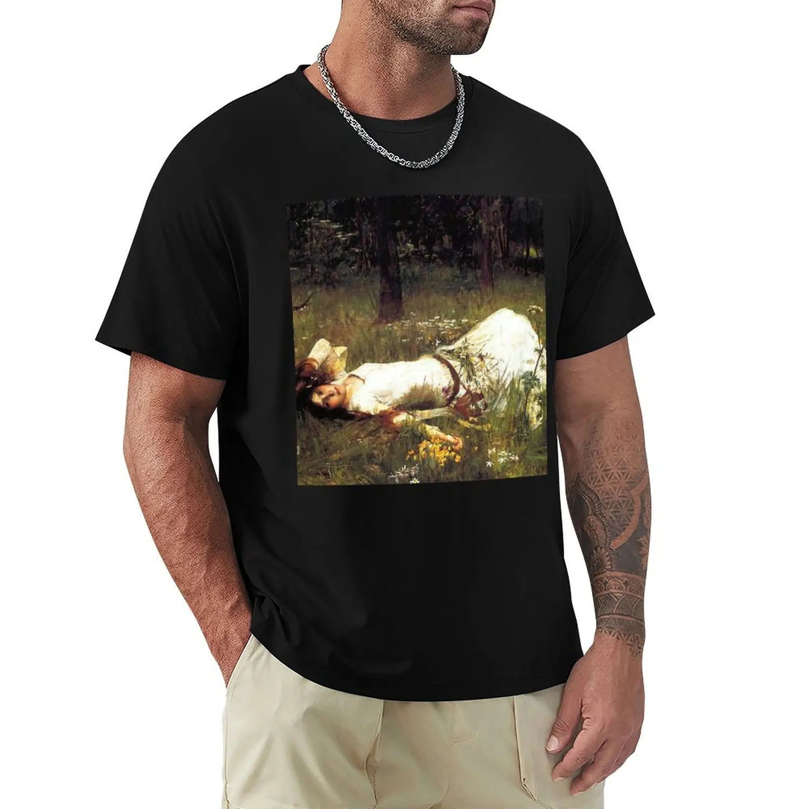 John William Waterhouse - Ophelia 1889 T-Shirt Lightweight Casual Summer T-Shirt