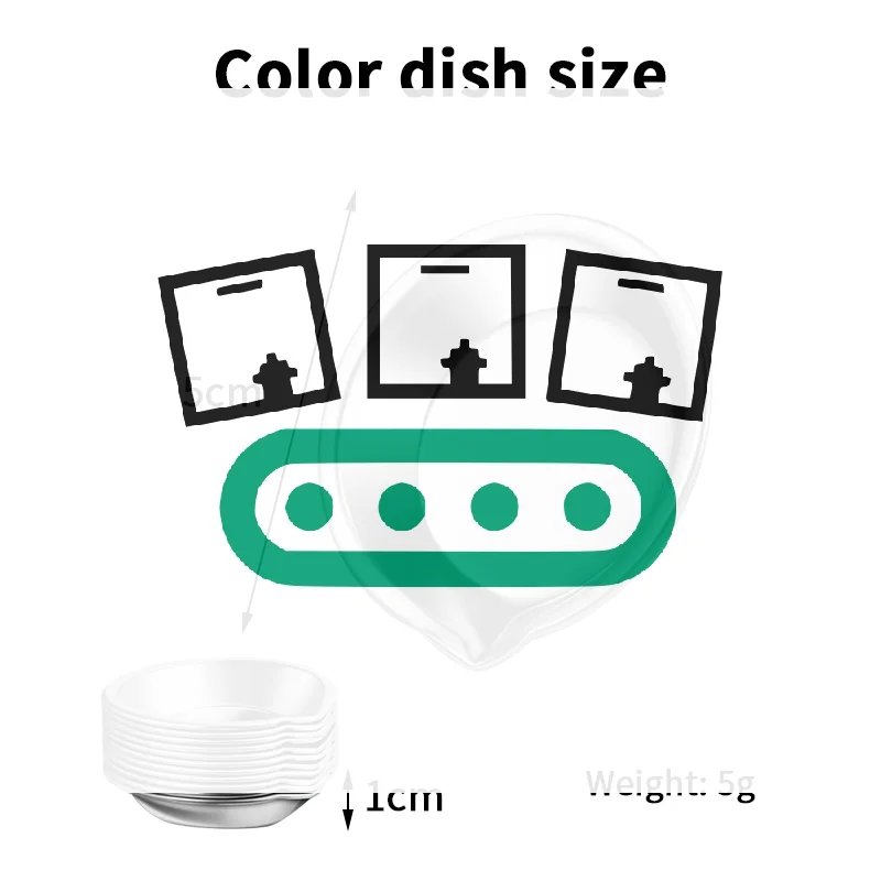 10 pièces Palette de maquillage en acier inoxydable petit plateau de peinture rond artiste aquarelle peinture mélange Palette plateau pour artiste