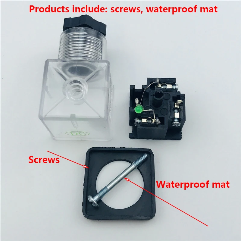 صمام لولبي Hydraulic solenoid valve plug with lamp plugsolenoid junction box solenoid coil connector الهيدروليك — تفصيل 1