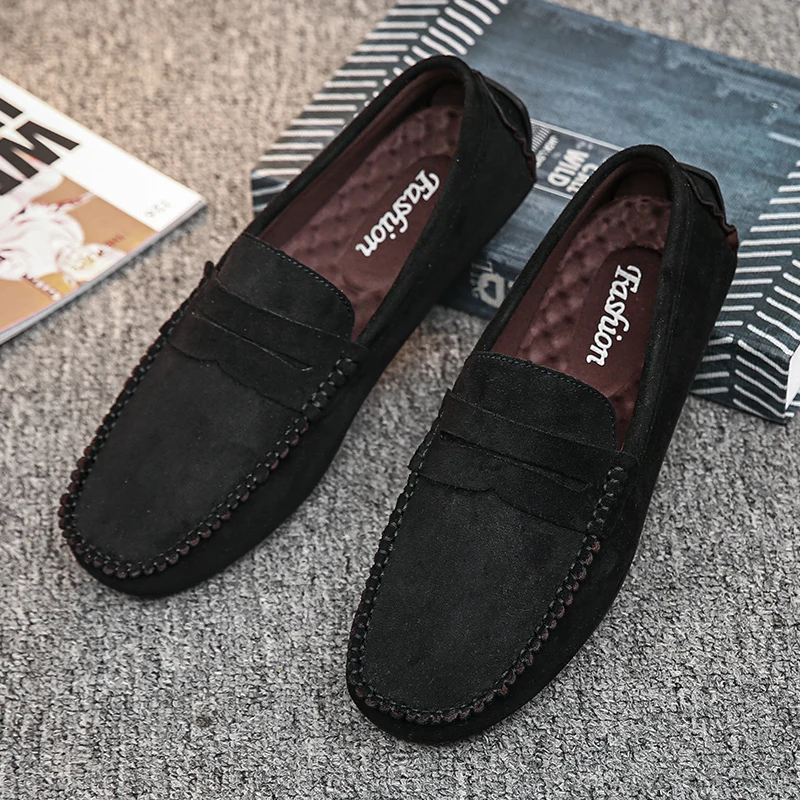 Trend Men Casual Shoes Breathable Comfort Slip-on Mens Driving Shoes Luxury Brand Men Loafers Mens Lazy Boat Shoes Moccasins