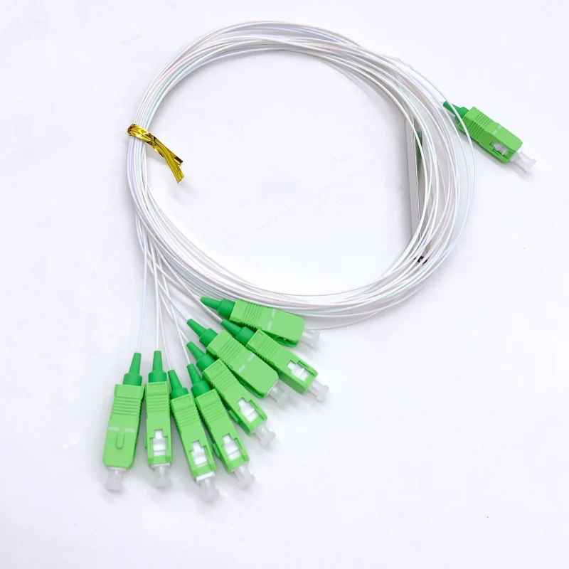 Imagem -03 - Apc Plc Divisor 0.9 mm Tubo de Aço 1m Fibra Óptica Divisor Ftth Conector de Fibra Óptica 1x8 sc Apc 1*8 sc