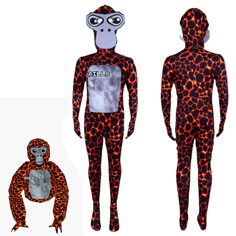 2024 New Arrival Kids Game Monkey Jumpsuit Halloween Costume Lava Skin Gorilla Tag Cosplay For Child