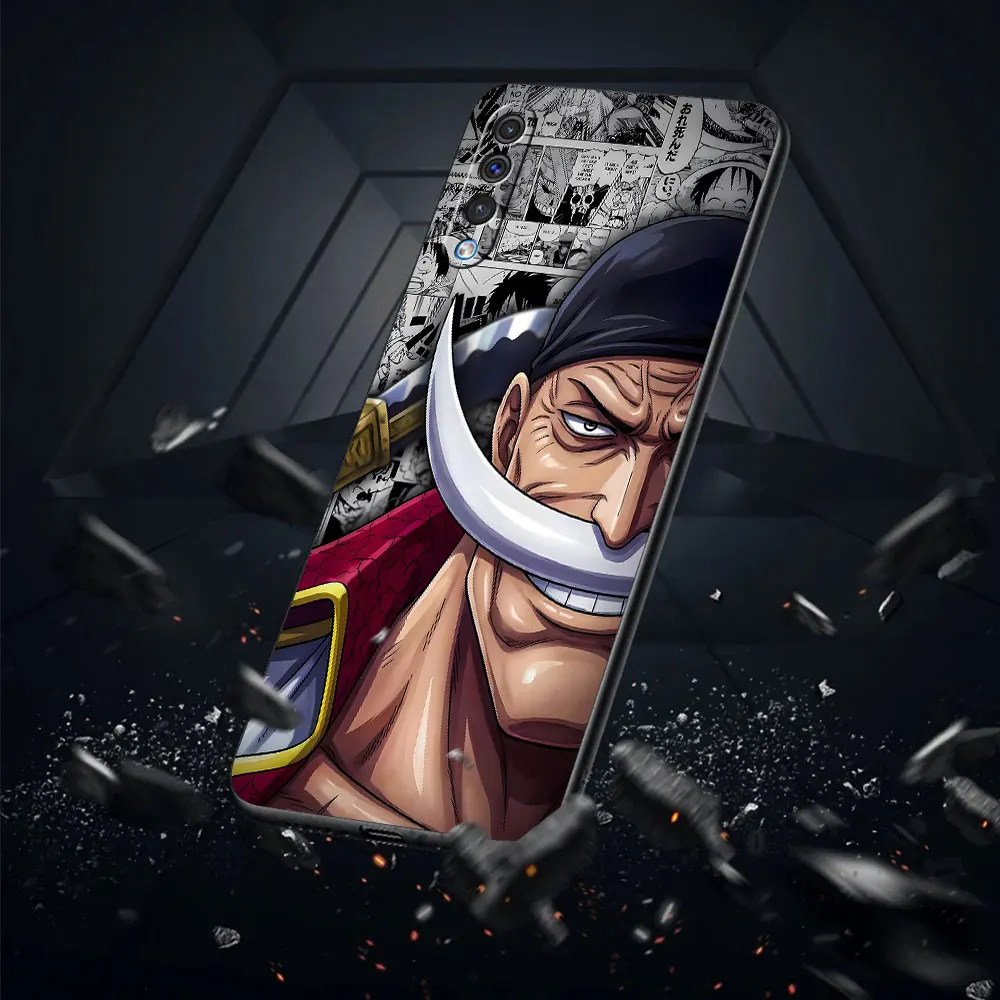 Edward Newgate Ace Comic Luffy Case for Samsung Galaxy A30s A10 A10s A20 A20s A70s A06 A9 A40 A7 Black TPU Frosted Phone Cover
