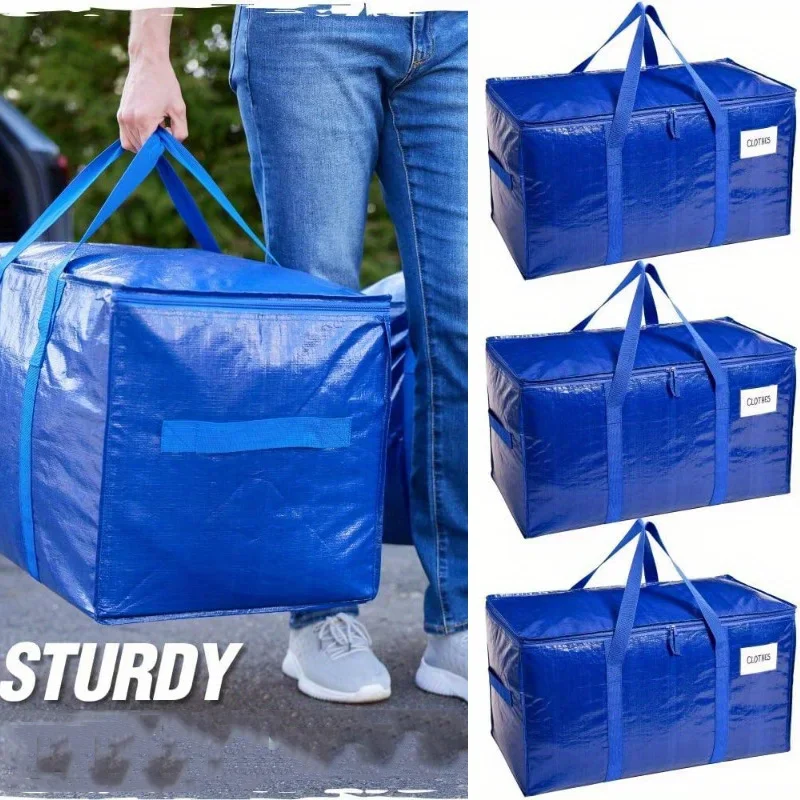 حقيبة تخزين كبيرة جدًا شديدة التحمل، حقائب متحركة ذات سعة كبيرة، حقائب تخزين مقاومة للماء، سحابات، مقابض حمل، حقائب سفر #1