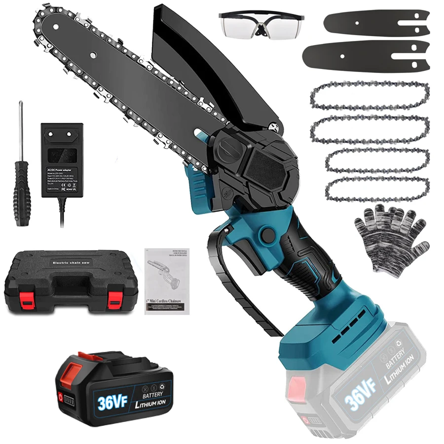 YYHC-High Power Handheld cordless chainsaw garden tool small electric saw lithium battery Portable woodworking chain saw