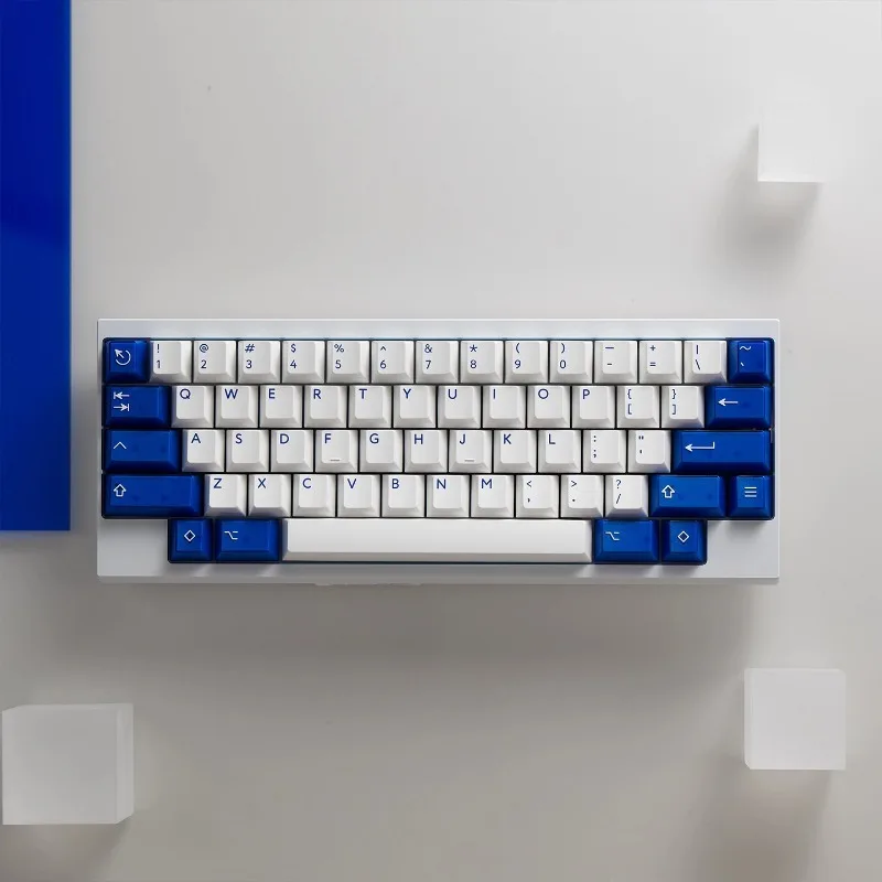 PBTfans Klein Blue R3 Thema Keycaps ABS Cherry Profile Aangepaste tweekleurige doorschijnende sleutelkap voor mechanisch toetsenbord PC-cadeaus