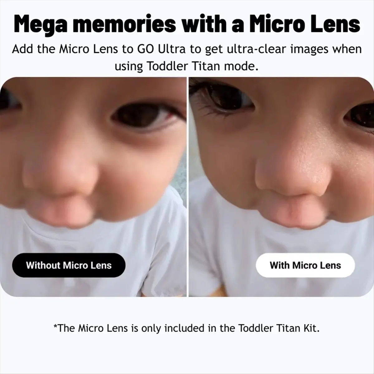 

Lovely！ For GO Ultra Toddler Hat Clip Frame Mount with Micro-Lens Kit for GO Ultra