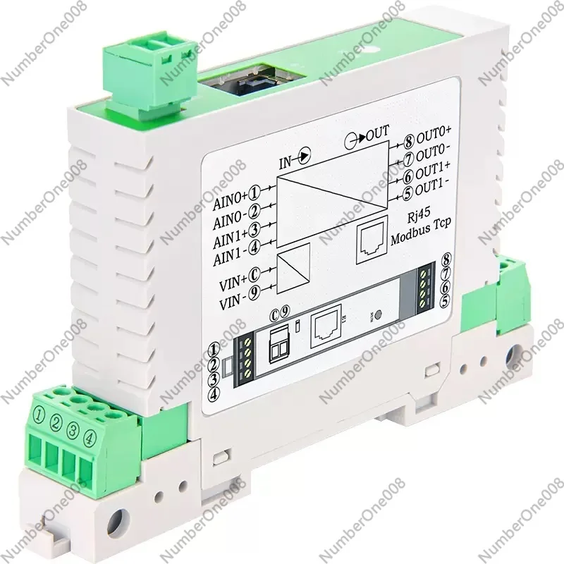 4-20mA to Modbus TCP Ethernet Analog Acquisition Module AD Converter Current and Voltage Input Card