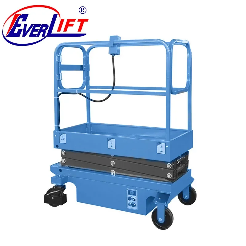 โปรโมชั่น Electric Lifter กรรไกรเคลื่อนย้ายได้ Lift Mobile Aerial Working Platform สําหรับทําความสะอาดเครื่องมือก่อสร้างและทําสวน