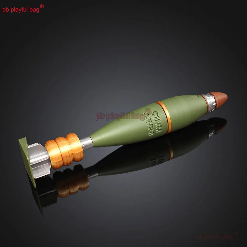 3D-Printed 81mm Mortar Shell Model with Base Desktop Display Decor & Toy Collectible Ornament Children's toys Gift ZG672