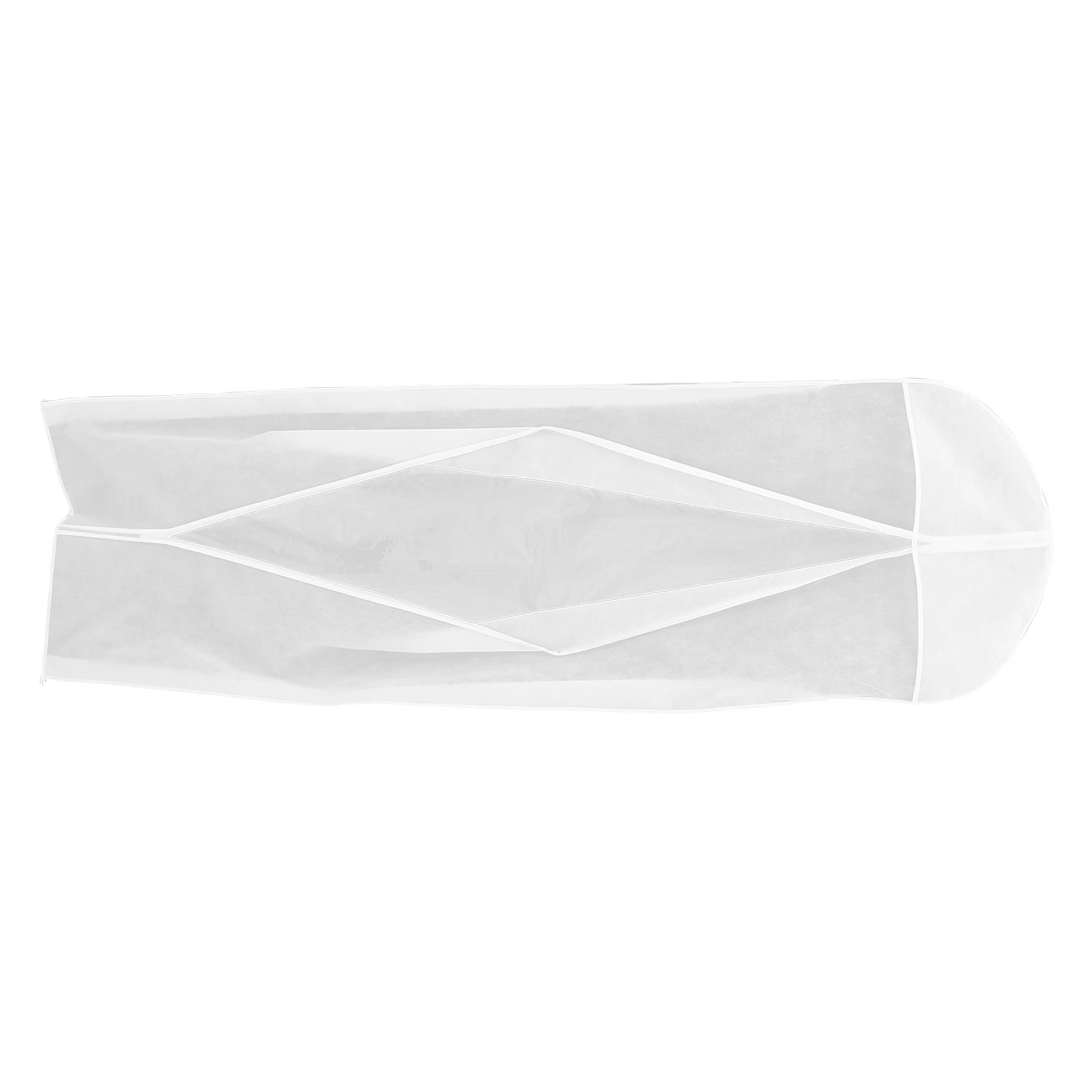 

Bridal Dress Garment Bag 180 X 58 X 9Cm White Nonwoven Wedding Dress Cover Spacious Hanging Design Zipper Long Term Storage Gown