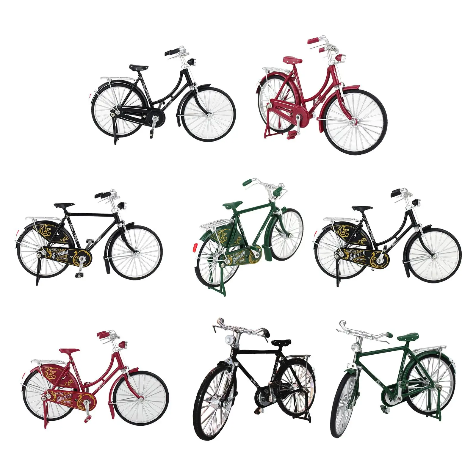 Bike Model Toys Handmade Miniature Figurines Home Art Office Indoor Sculpture