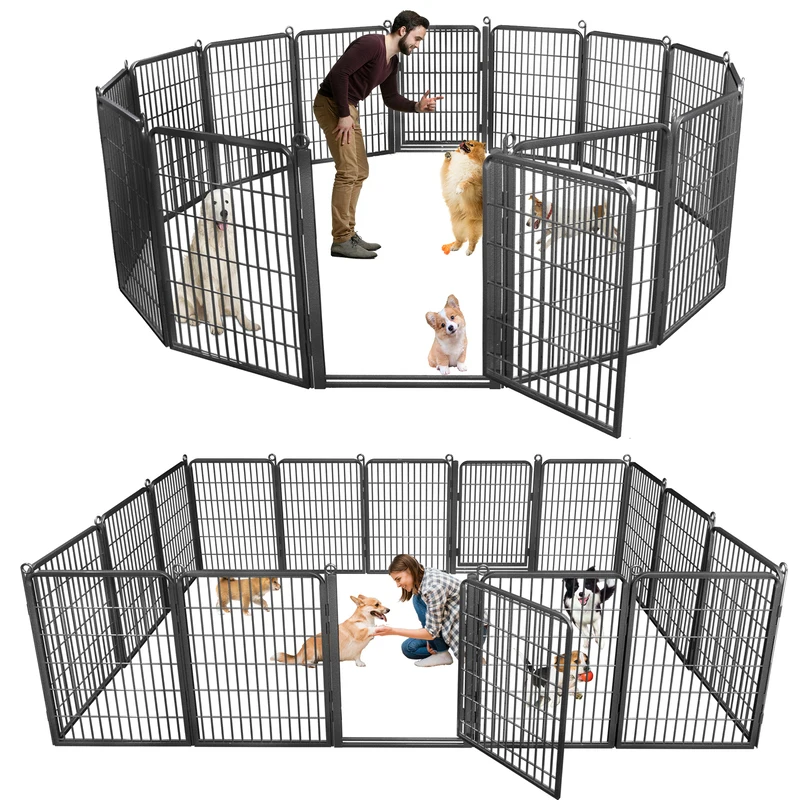 

Dog Playpen Metal Fence Dog Playpen Pet Dog Fence 40 Inch Height Dog Enclosures Outdoor Exercise Dog Playpen for RV Camping Yard