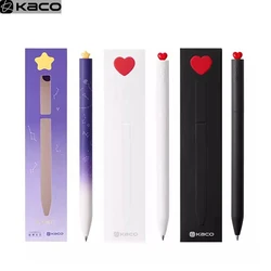 Kaco kawaii Rotary Gel Ink Pen FIRST Heart Cute Caneta 0.5MM Fine Point Smooth Writing Pens with 2 Refill Office School Supplies