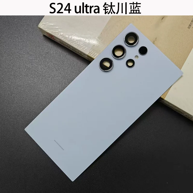 Glazen achterkant voor Samsung S24 Ultra 5G Achterdeur Vervanging Harde batterijbehuizing Achterbehuizing