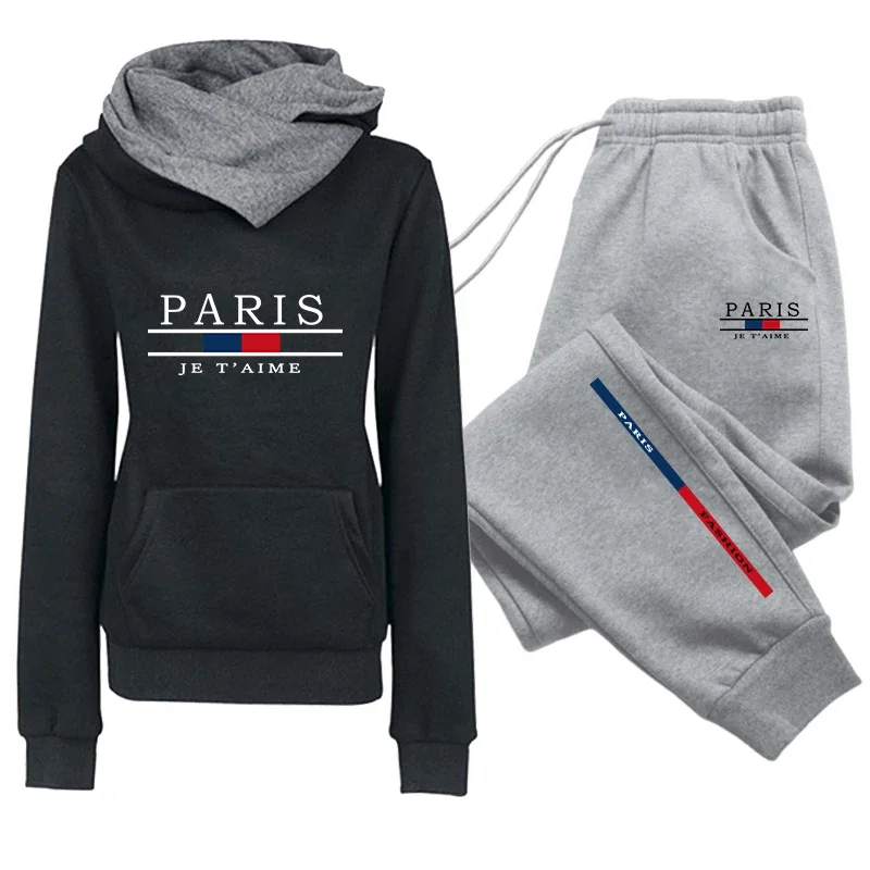 Fall Winter Female Daily Casual Sports Outfit Women's Set/Hoodie/Pants 2026 Fashion Print Tracksuit Hooded Sweatshirt Sweatpants