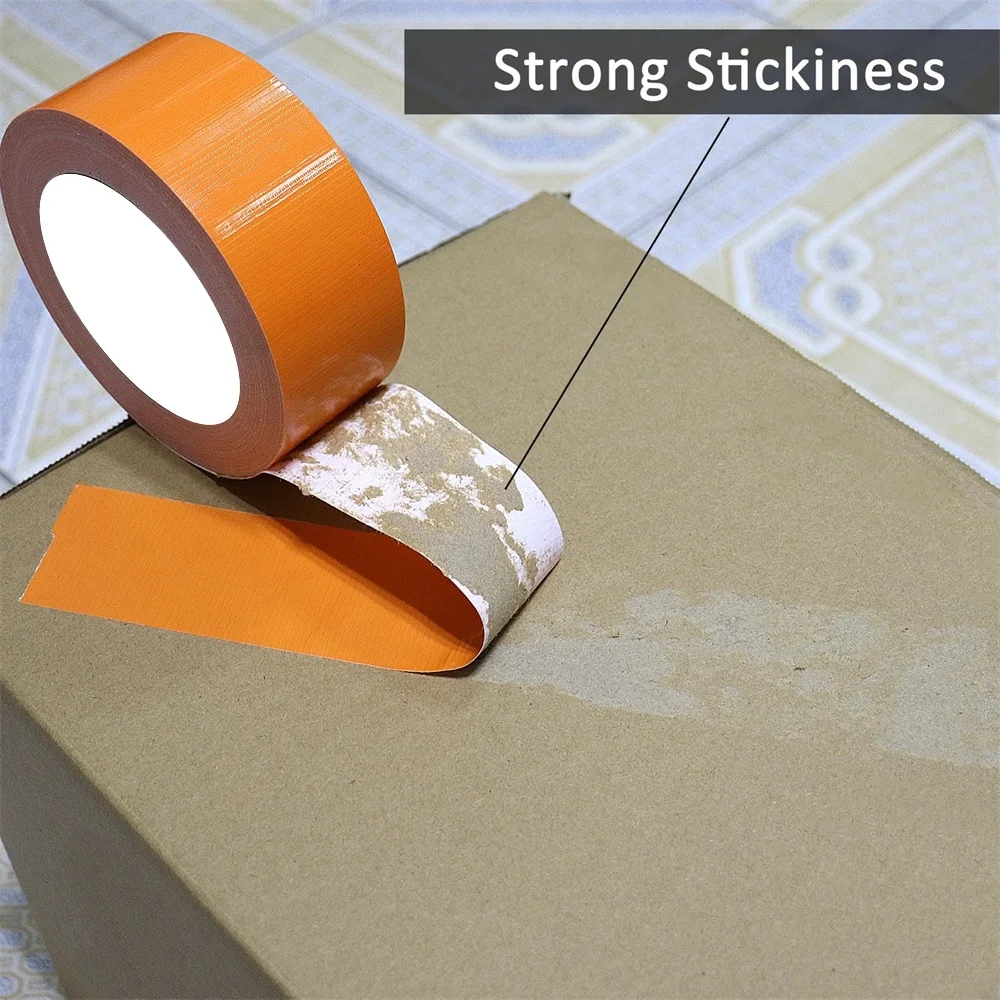 Orange Duct Tape Heavy Duty Industrial Strength,No Residue,Waterproof And Tear By Hand,Multi-Use For Indoor & Outdoor Repairs