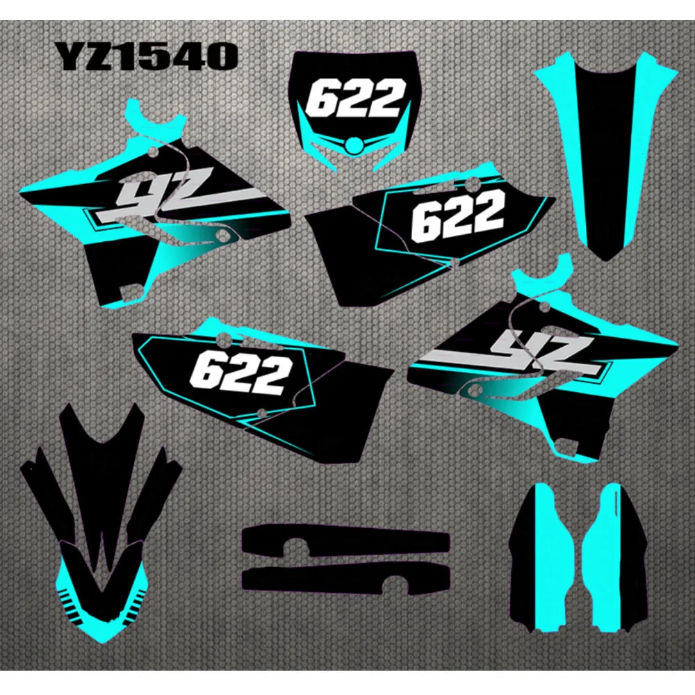 YZ 125/250 15-21 stickers Graphics Background Decals For YAMAHA YZ125 YZ250 2015 2016 2017 2018 2019 2020 2021 YZ125X YZ250X