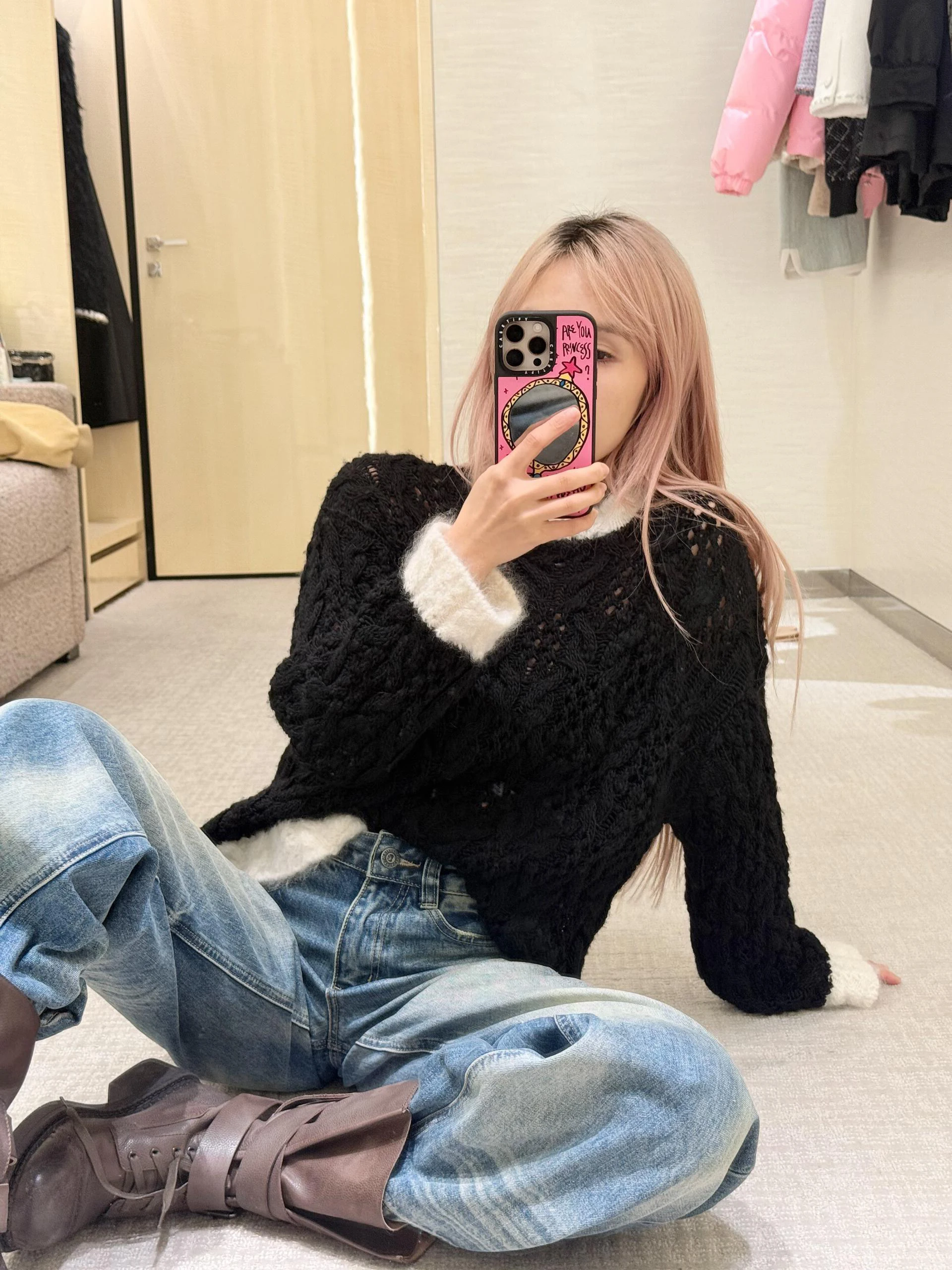 

Корейский мягкий утепленный женский свитер свободного кроя с круглым вырезом, вязаный топ, элегантный и модный, эксклюзивно онлайн