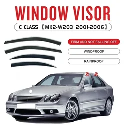 Fit For Benz C Class W203 W204 W205 S205 W206 C200 C260 C300 Window visor Awnings Shelters Vent Shades Sun Rain Deflector Trims