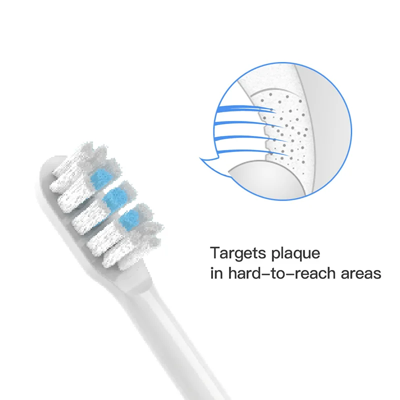 4pcs Replacement Brush Heads For Xiaomi Mijia T301 Sonic Electric Toothbrush Heads DuPont Soft Suitable Vacuum Bristle Nozzles