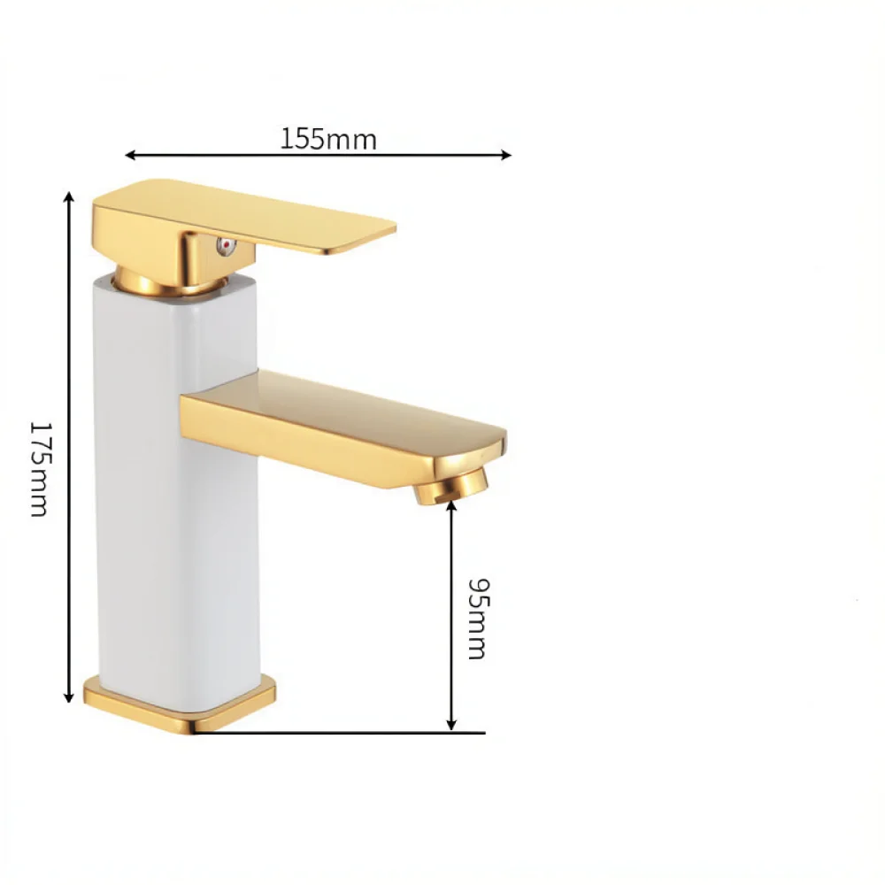 Elegant Bathroom Basin Faucet Single Handle Mixer Tap Black Gold Finish Modern Design For Countertop Washbasin Sink Hardware