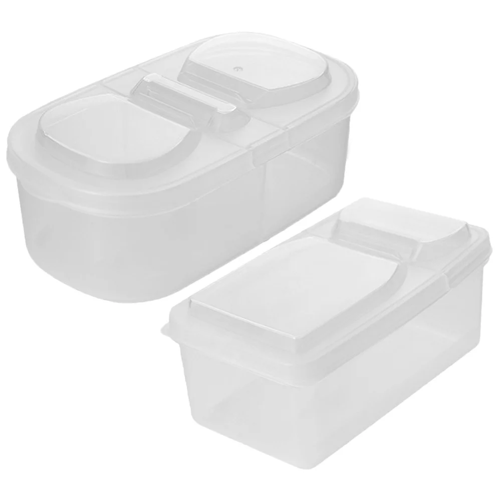 

2pcs Spice Box For Kitchen Multi-Use Condiment Container With Flipping Lid, Clear Reusable Spice Holder, Salt Sugar Pepper