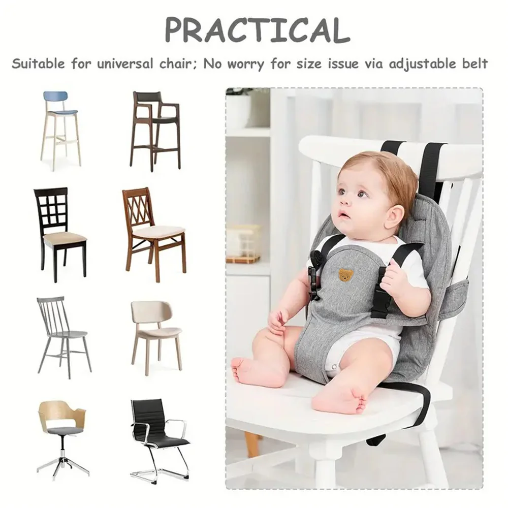 1 PCS Baby Baby Dining Chair Fixed Belt Baby Holding Auxiliary Belt Portable Outing Child Dining Chair Safety Belt Child Seat