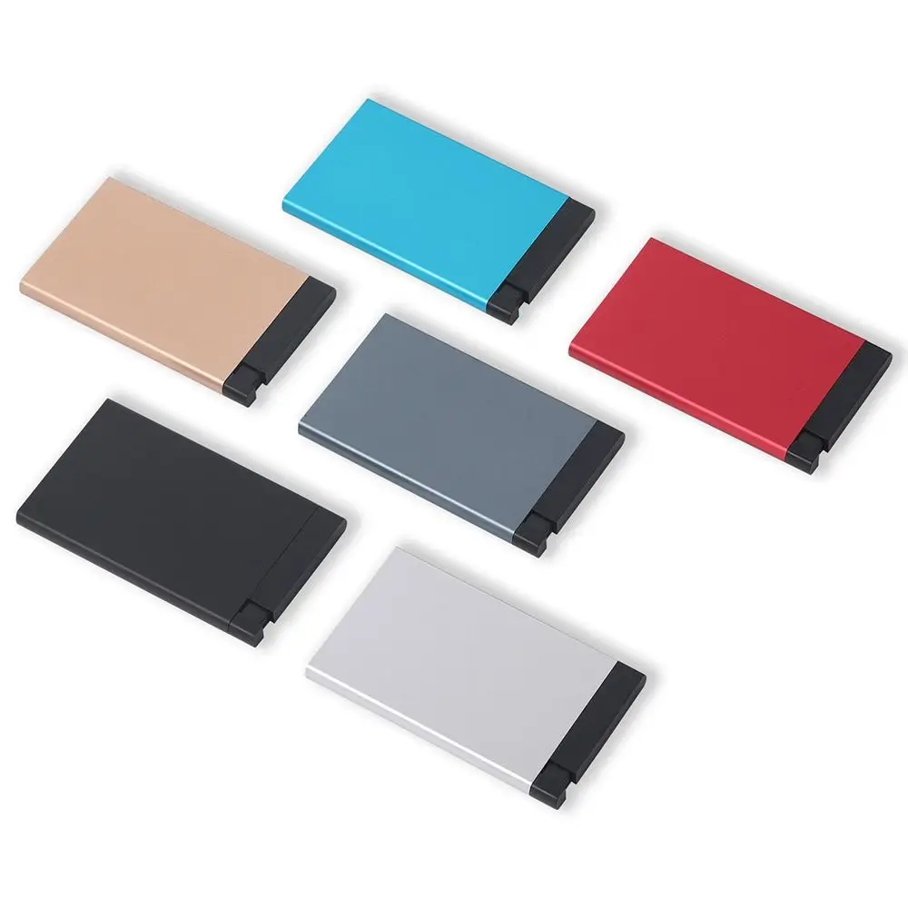 Aluminum Alloy Credit Card Holder Automatic Pop Up RFID Card Case Anti-theft Wallet Anti-magnetic ID Card Protector Purse