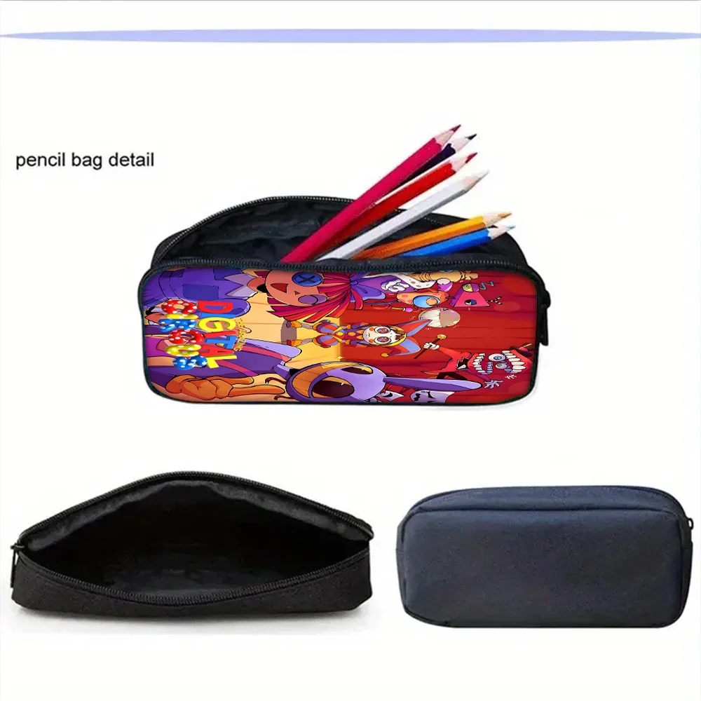 Mochila escolar para niños de Cartoon A-AmazingS DigitalS Circus con bolsas para el almuerzo, bolsas para lápices, mochilas escolares para niños y niñas, el mejor regalo
