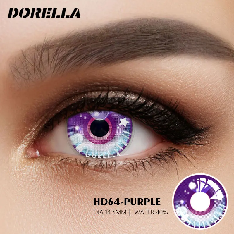 Lentilles de Contact colorées D\'ORELLA pour les yeux Cosplay Anime annuel cosmétiques lentilles de Contact Halloween lentilles de Contact maquillage