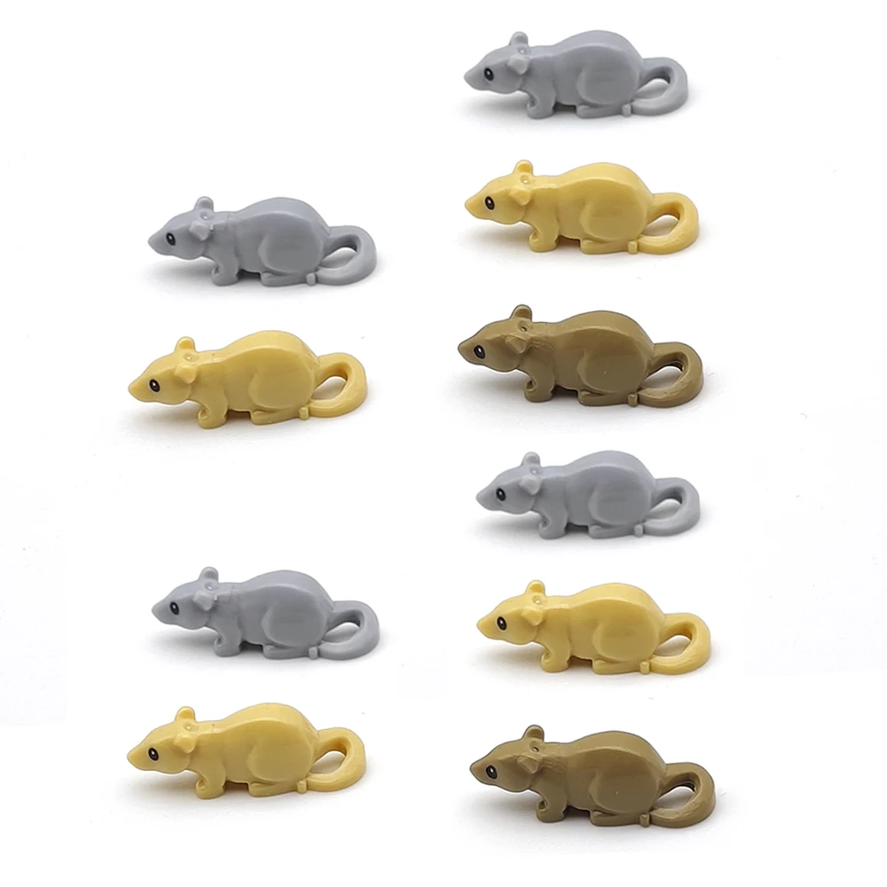 5 stücke Moc Stadt Tier Maus Bausteine Straße Zoo Haustier Hirten farm Gemüse Feld Szene Dekoration Kinderspiel zeug