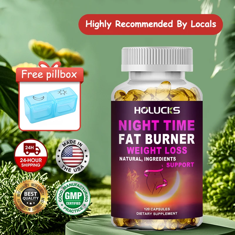 

Yimiduk Night Time Fat Burner Capsules, Support Metabolism & Appetite Control, Promotes Relaxation, Reduces Stress Eating, Vegan