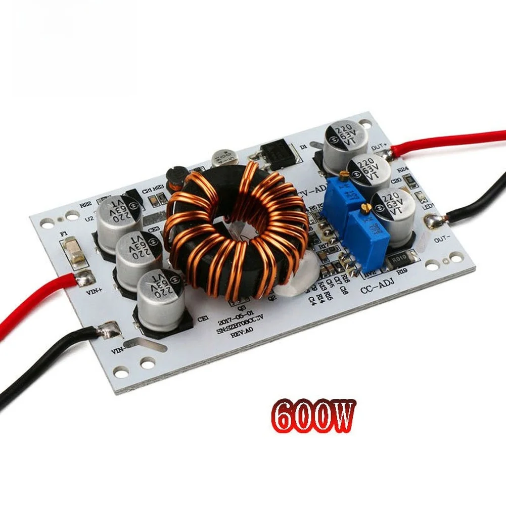 Boost Power Supply 600W 10V-60V Input Voltage 12V-60V Output Voltage Adjustment 0.2A-10A for LED and Battery Use