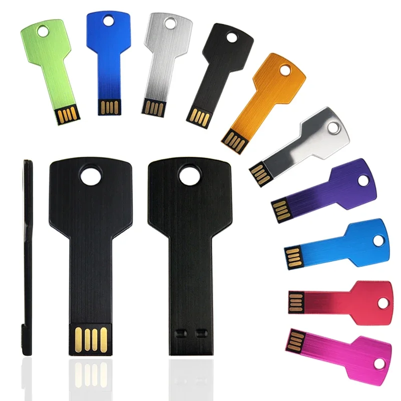 10 pçs/lote logotipo personalizado usb flash drive chave de metal pendrive 32g 16g à prova dwaterproof água pen drive usb2.0 memória vara usb flash personalizado metal