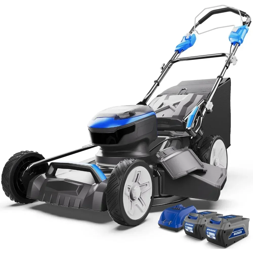 

Lawn Mower Self Propelled 40V Brushless 21" Cordless, 7 Cutting Height Adjustments Electric Lawn Mower, Quickly Folding