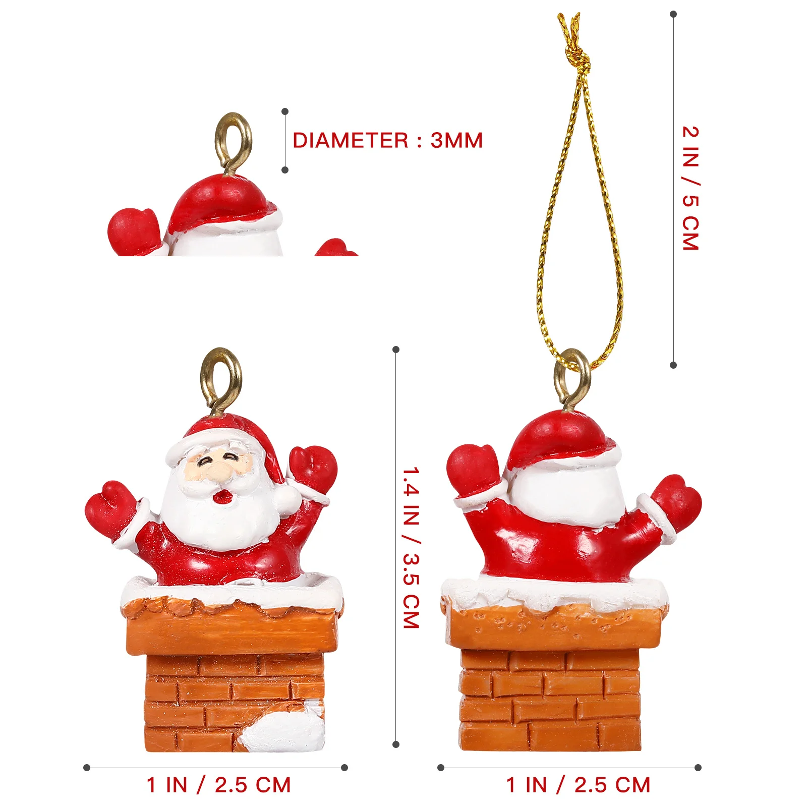 

24Pcs Christmas Resin Hanging Charms Mini Ornaments Advent Calendar Countdown Party Decor Christmas Advent Calendar