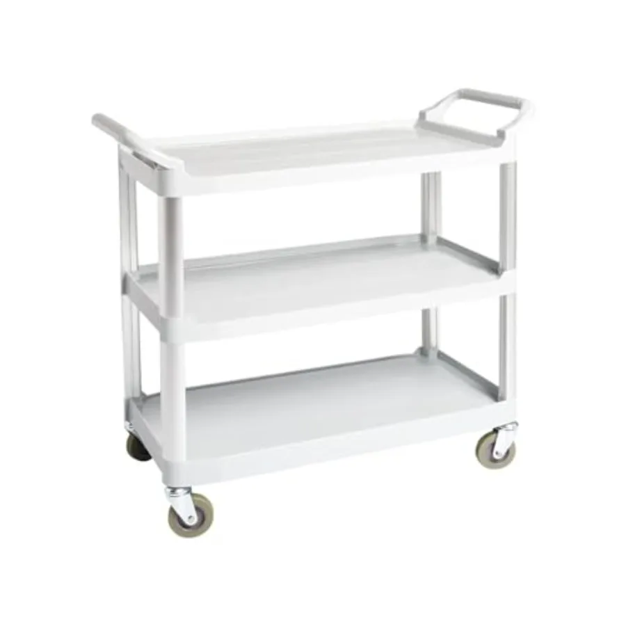 

Basics 3 Shelves Utility Cart with 400 lbs Loading Capacity Smooth Move Gray