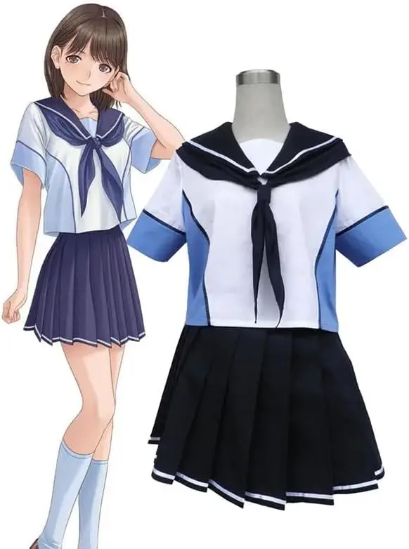 Anime Love Plus Manaka Takane Rinko Kobayakawa Towano Cosplay Costume JK Uniform Dress image 2