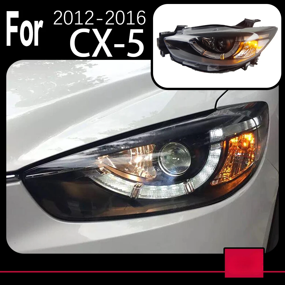 Car Styling Head Lamp for Mazda CX-5 Headlights 2012-2016 CX5 LED Headlight Angel Eye LED DRL Hid Bi Xenon Auto Accessories