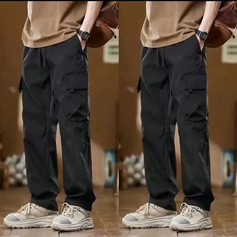 

Spring and Autumn Forward Pants Men's American Working Pants Thin New Loose Straight Wide Legs Casual Pants