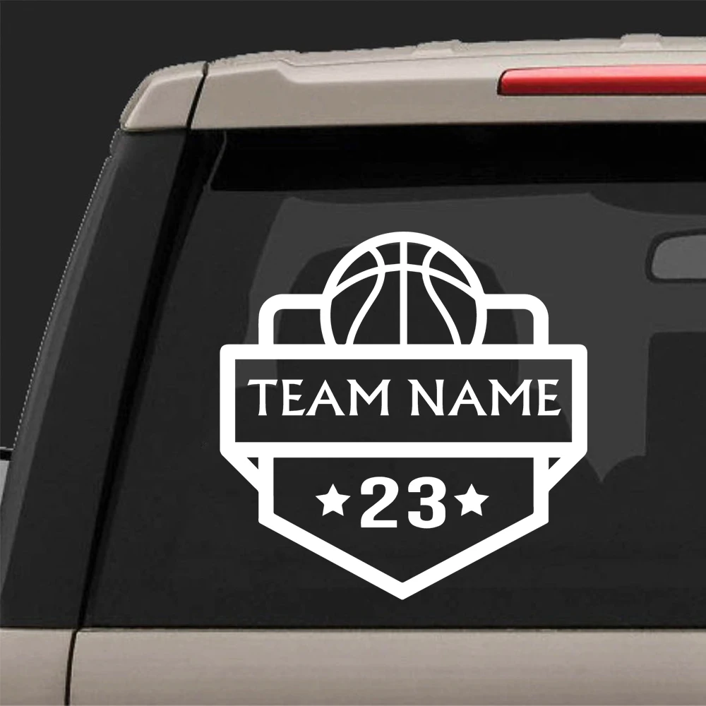 Custom Basketball Decal, Personalized Basketball Name and Number Decal, Basketball Auto Decal, Basketball Sticker