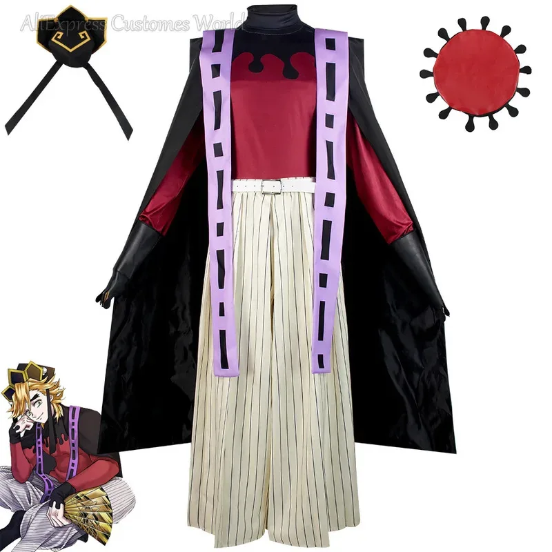 

Anime Demon Douma Cosplay Costume Douma Kimono Fan Sets Kimetsu Cartoon Doma Cospaly Costumes Outfit Halloween For Men Women