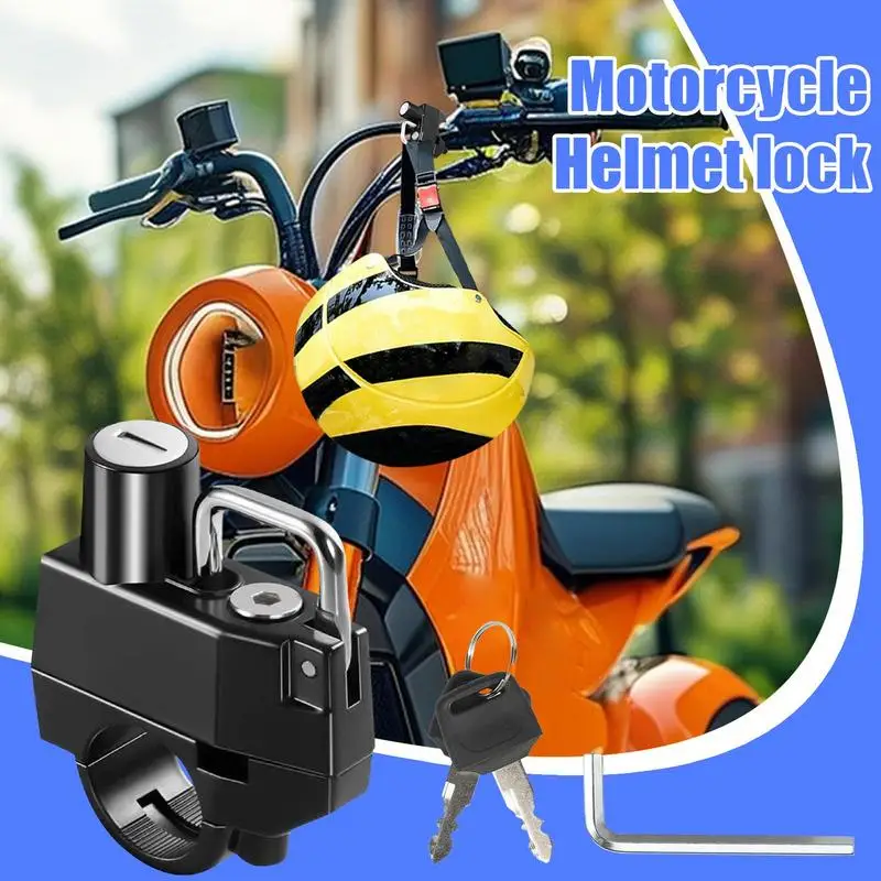 Bikes Helmet Lock Helmets Lock Handlebar With 2 Keys Helmets Lock Anti-Theft Motorbike Helmets Accessories Anti Theft Lock Heavy